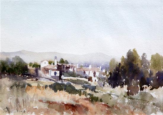 § Edward Seago (1910-1974) Torremolinos 10.5 x 14.5in.